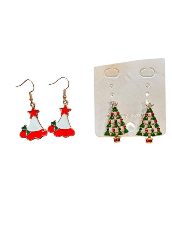 Jewelry - Holiday Earrings - Tree & Bell Set